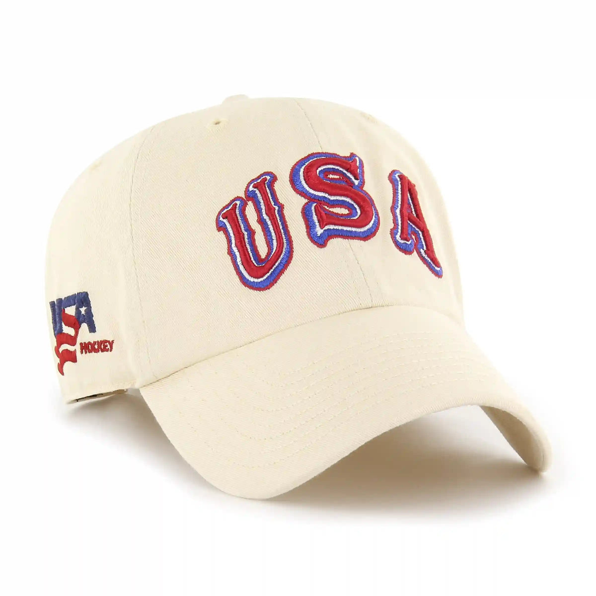 USA HOCKEY VINTAGE 1968 SCRIPT '47 CLEAN UP
