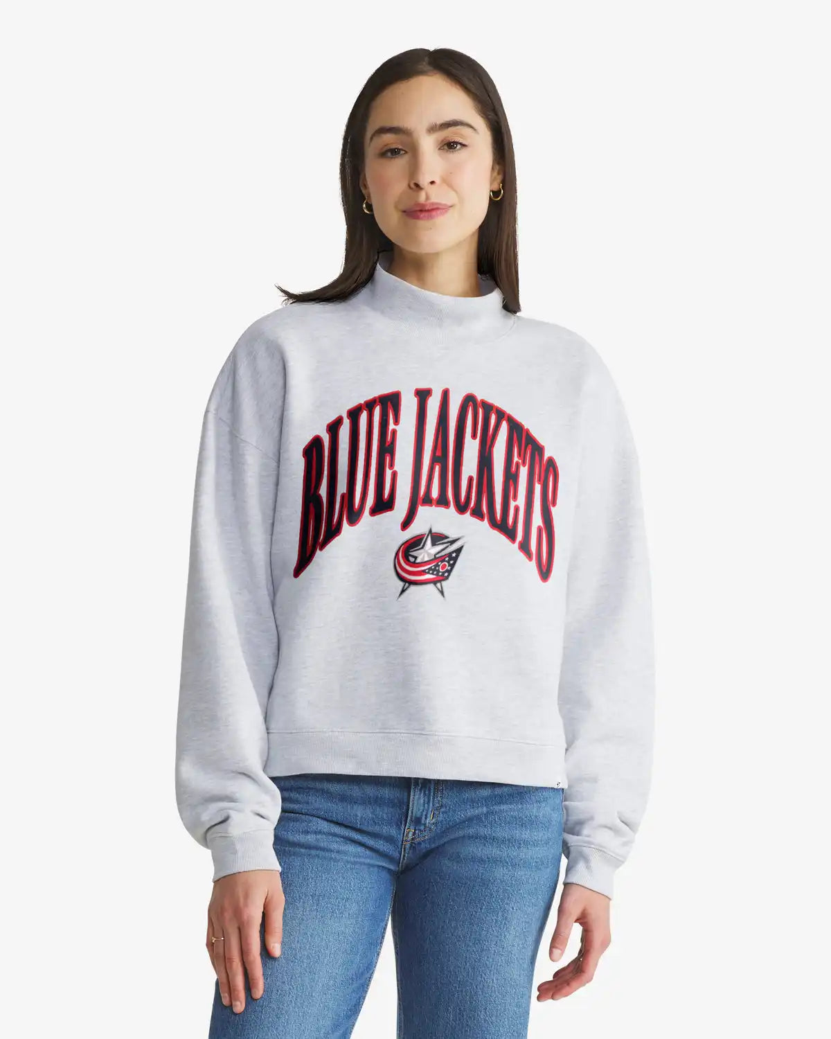 COLUMBUS BLUE JACKETS VANTAGE '47 WOMEN'S MOCK NECK PULLOVER