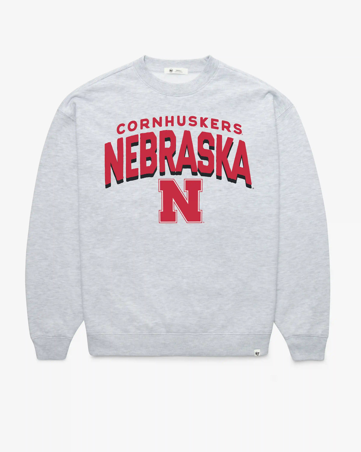 NEBRASKA CORNHUSKERS CAMPUS ARCH CLOUD '47 OVERSIZED CREW WOMENS