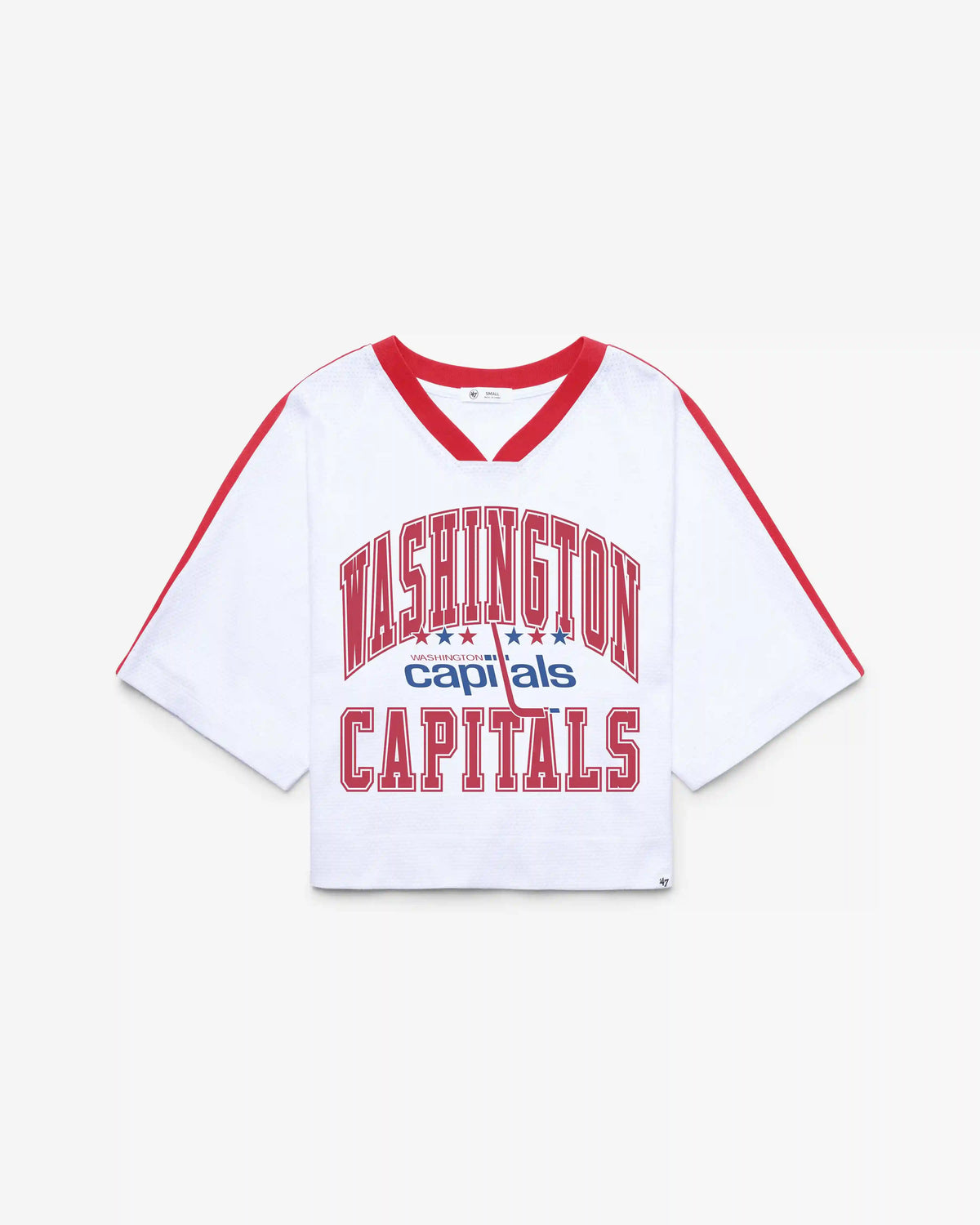 WASHINGTON CAPITALS VINTAGE BIG OVERARCH '47 WOMEN'S DROP NEEDLE RAGLAN