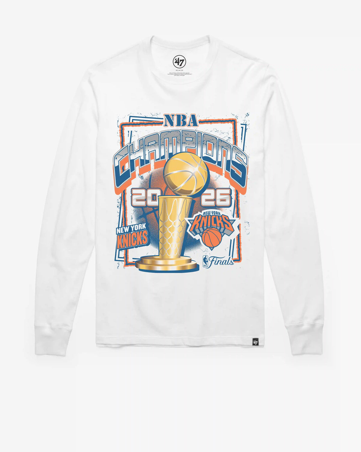 NEW YORK KNICKS 2026 NBA CHAMPIONS '47 FRANKLIN LONG SLEEVE TEE