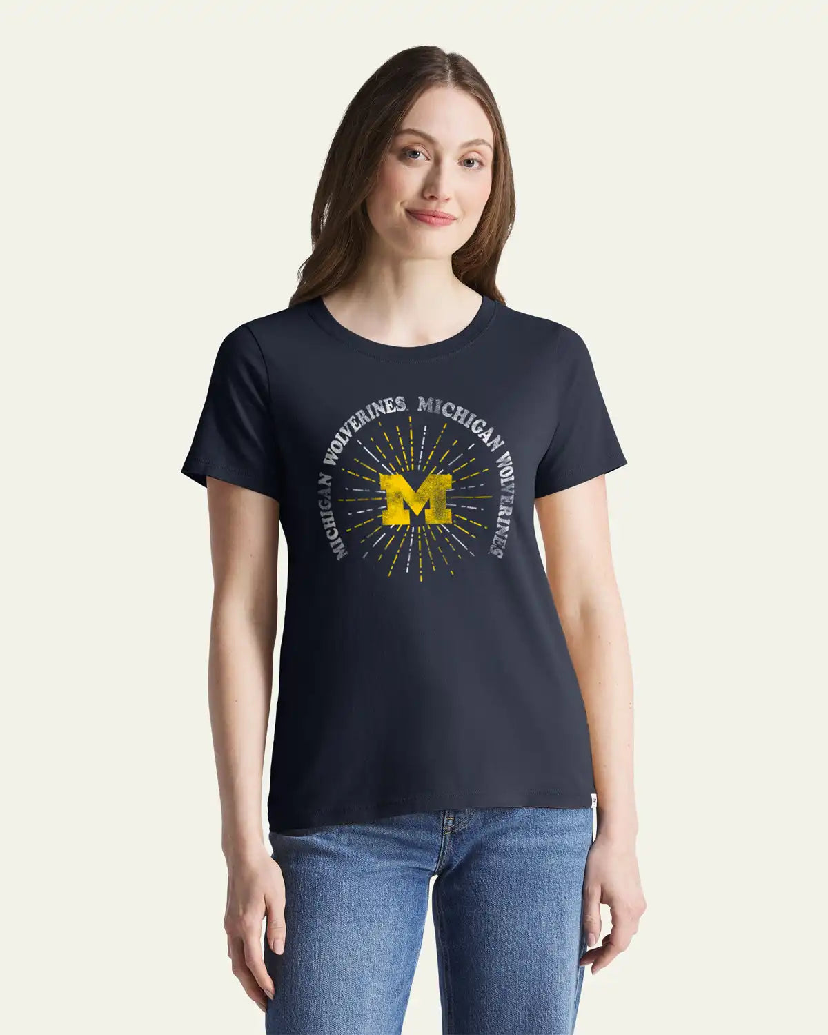 MICHIGAN WOLVERINES SHINE LINES '47 WOMEN'S EVERYDAY TEE