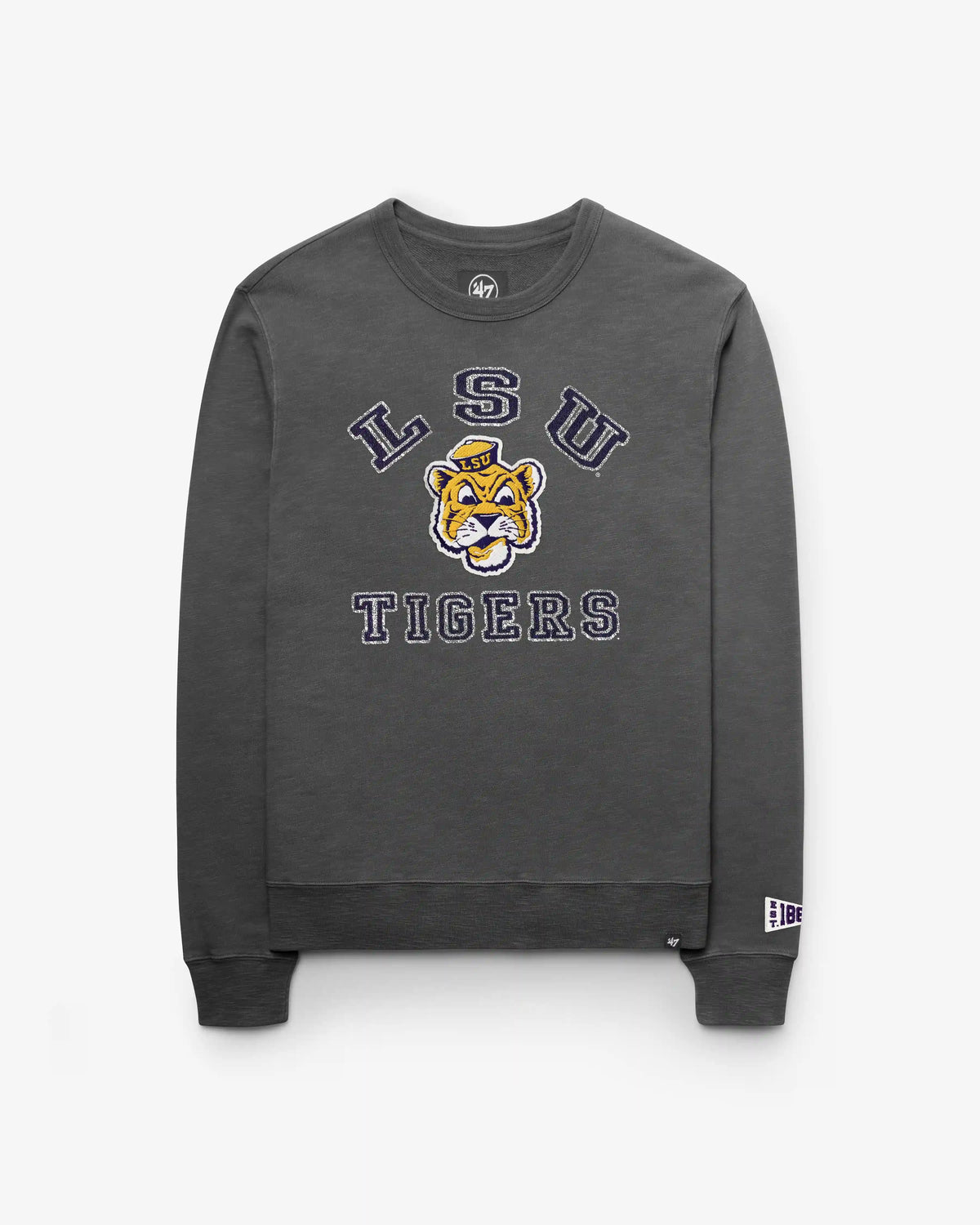 LOUISIANA STATE TIGERS LSU VINTAGE CALDERWOOD WELL WORN '47 FRENCH TERRY CREW